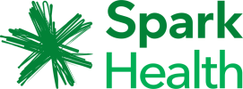 Spark Health Logo Stacked Both Greens RGB Amy Kesby